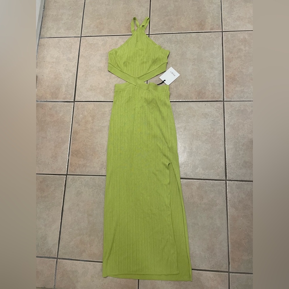 NWT RNWY Lime Green Sleeveless Maxi Dress XXL